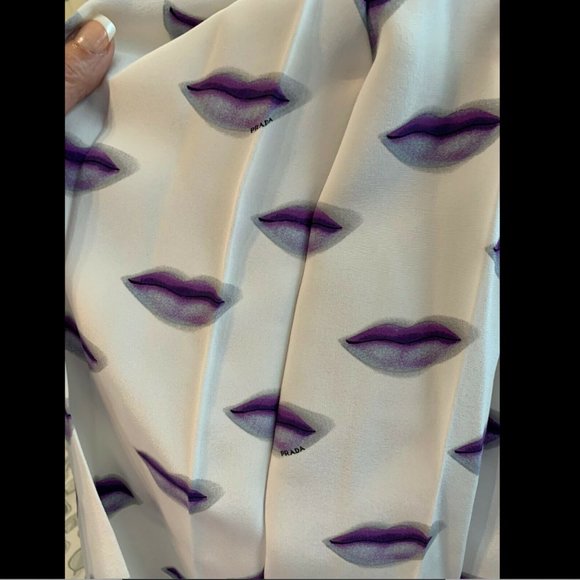 PRADA LIPS LIP PRINT SKIRT ICONIC VINTAGE S2000 RARE COLLECTIBLE SIZE 40 / US 6 - Picture 4 of 13